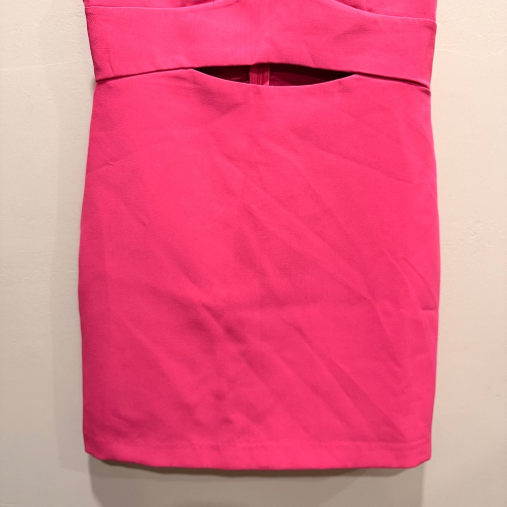 #103 Endless Rose Mini Dress Women Size M Pink V-Neck Cutout Sleeveless - Picture 3 of 9